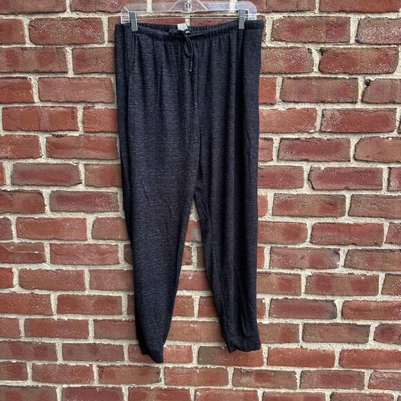 Catherine Malandrino $69 Women Henley Top Jogger 2 PC Lounge PJ Set Black 3X NEW - Picture 3 of 5